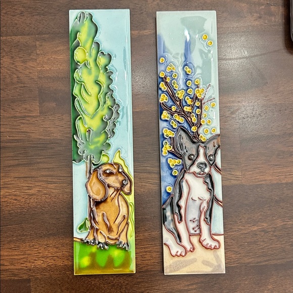 Other - Colorful Ceramic Dog Art Tiles